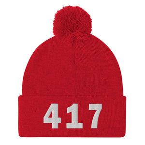 417 Area Code Pom-Pom Beanie