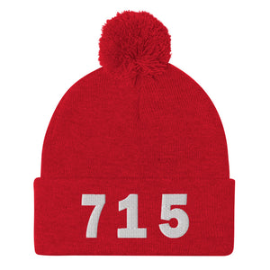 715 Area Code Pom-Pom Beanie