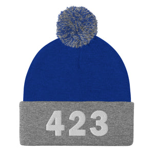 423 Area Code Pom-Pom Beanie