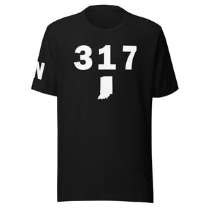317 Area Code Unisex T Shirt