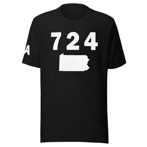 724 Area Code Unisex T Shirt
