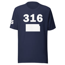 Load image into Gallery viewer, 316 Area Code Unisex T Shirt