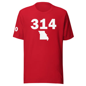 314 Area Code Unisex T Shirt