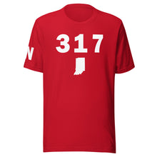 Load image into Gallery viewer, 317 Area Code Unisex T Shirt