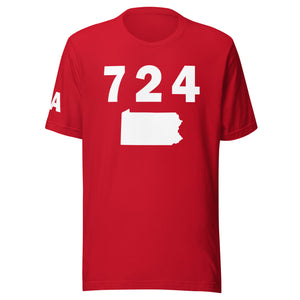 724 Area Code Unisex T Shirt