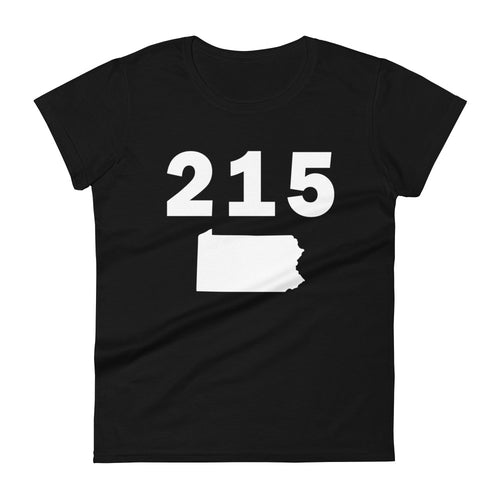 215 Area Code Women's Fashion Fit T Shirt