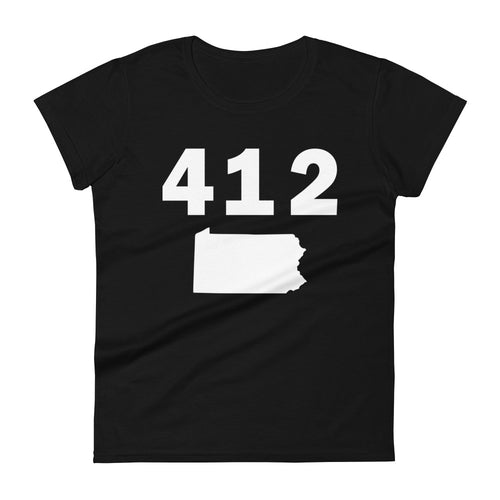 412 Area Code Women's Fashion Fit T Shirt