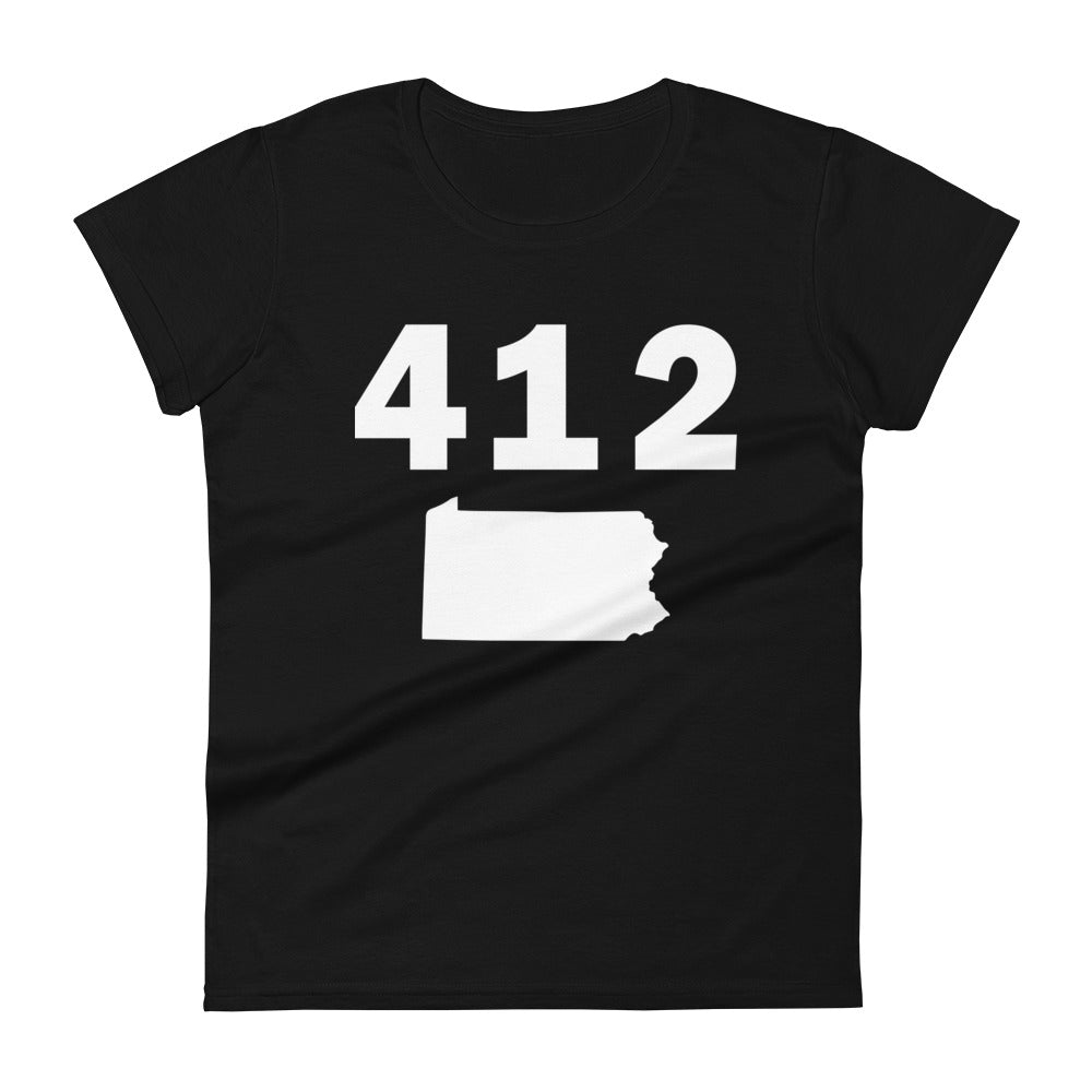 412 Area Code Women's Fashion Fit T Shirt