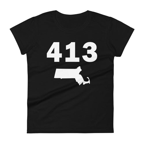 413 Area Code Women's Fashion Fit T Shirt