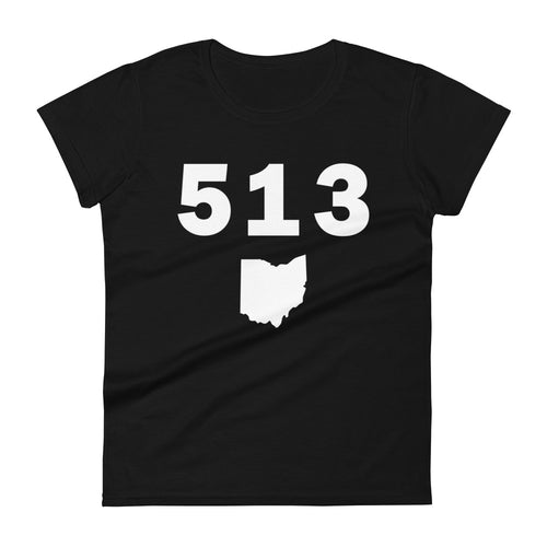 513 Area Code Women's Fashion Fit T Shirt