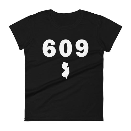 609 Area Code Women's Fashion Fit T Shirt