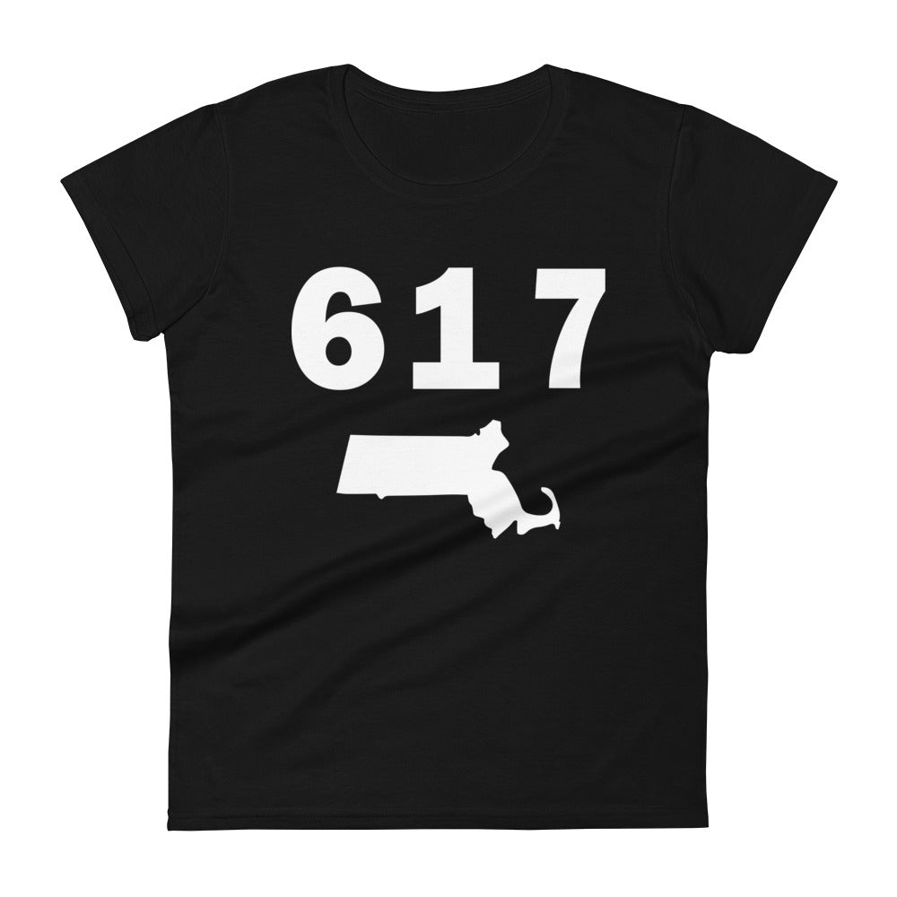 617 Area Code Women's Fashion Fit T Shirt