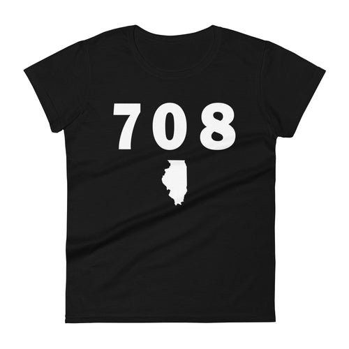 708 Area Code Women's Fashion Fit T Shirt