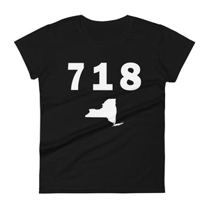 718 Area Code Women's Fashion Fit T Shirt