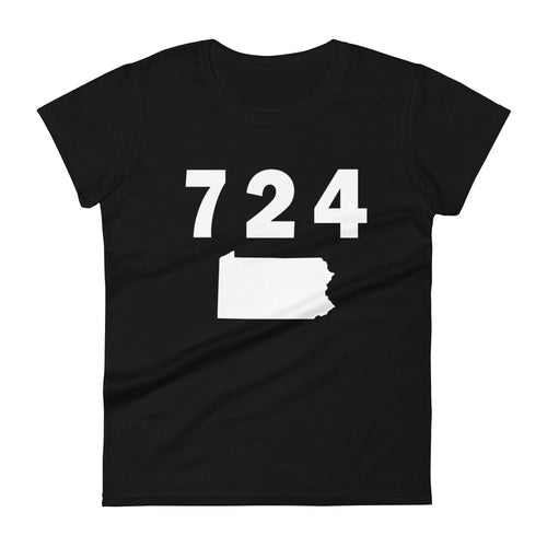 724 Area Code Women's Fashion Fit T Shirt