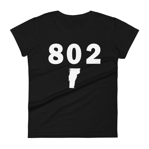 802 Area Code Women's Fashion Fit T Shirt