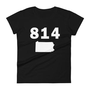 814 Area Code Women's Fashion Fit T Shirt