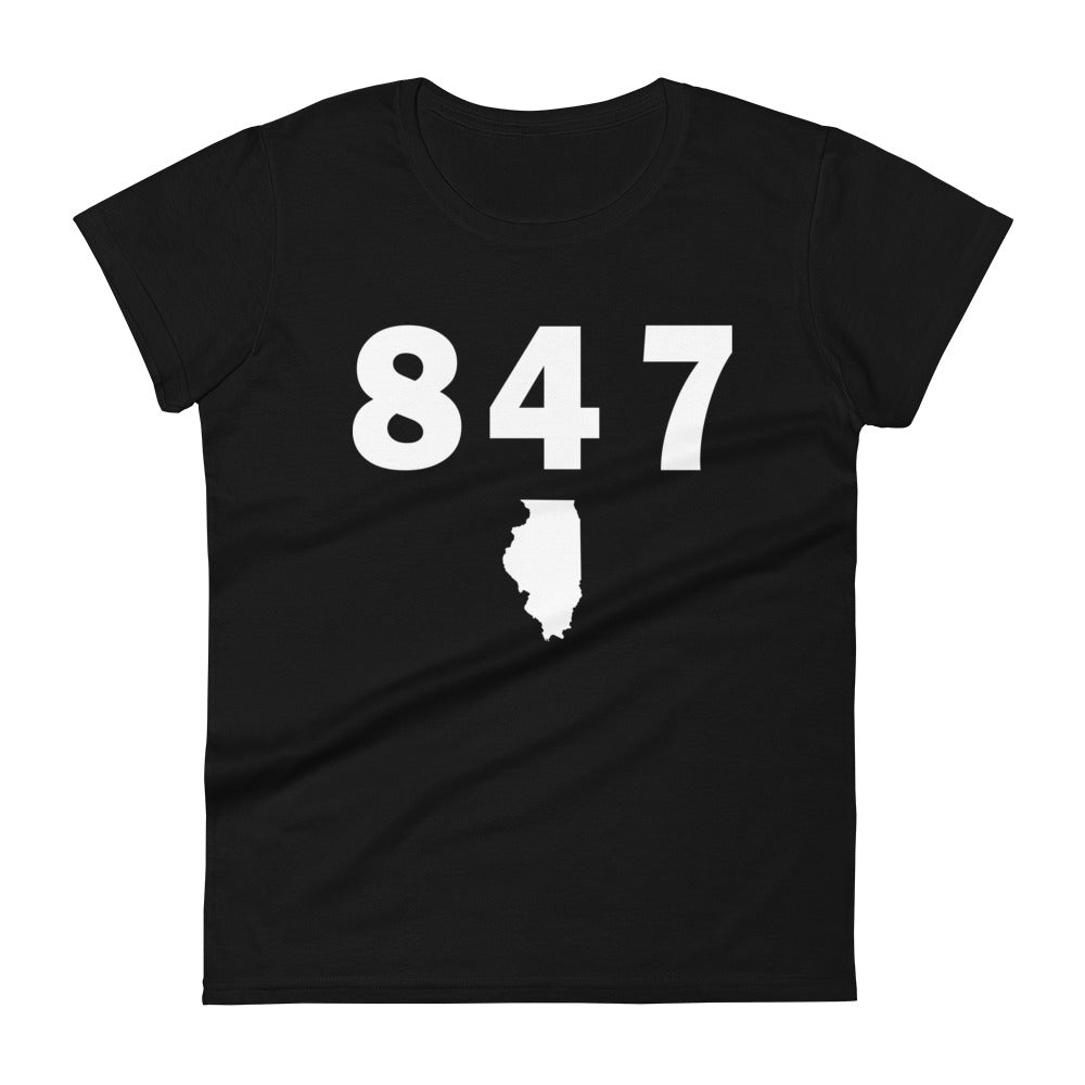 847 Area Code Women's Fashion Fit T Shirt