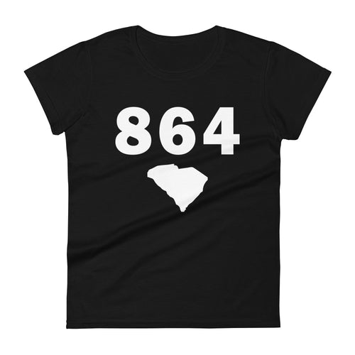 864 Area Code Women's Fashion Fit T Shirt