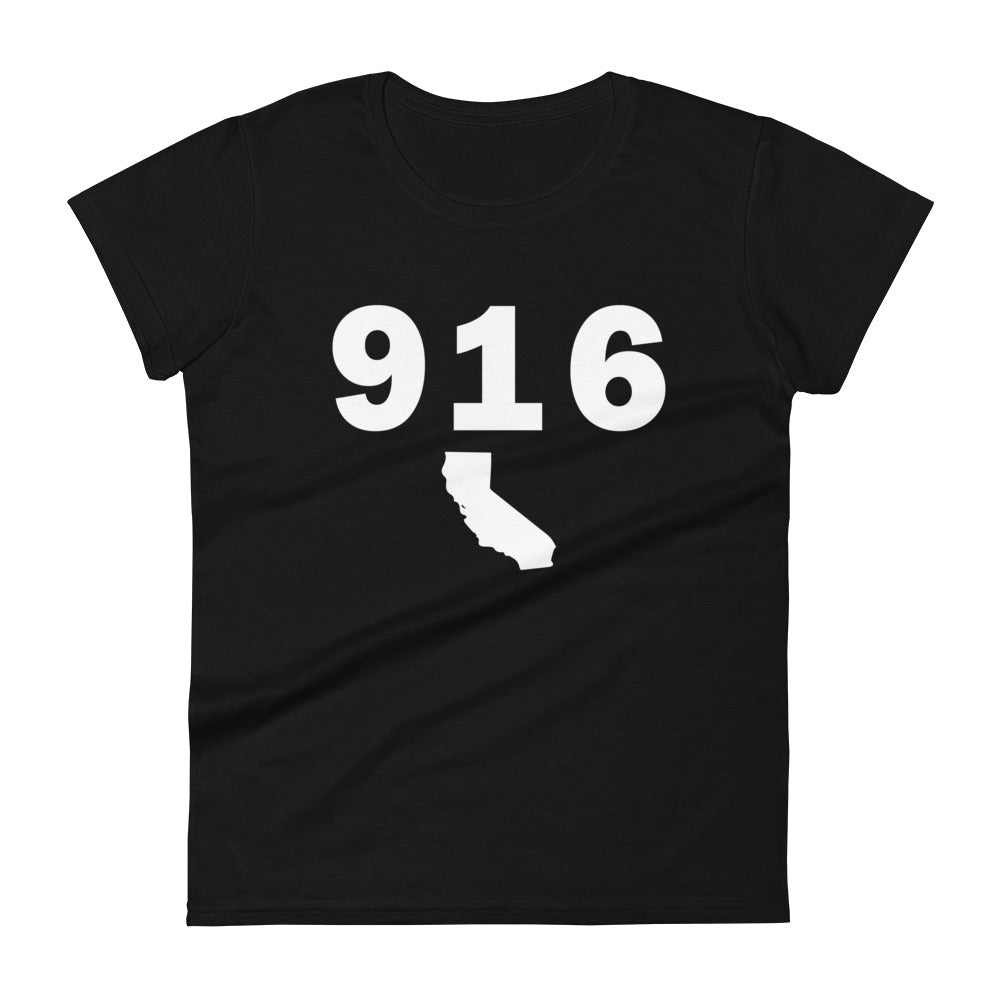 916 Area Code Women's Fashion Fit T Shirt