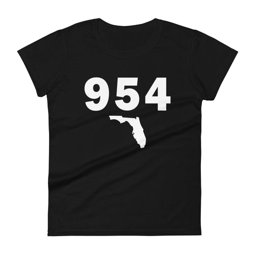 954 Area Code Women's Fashion Fit T Shirt