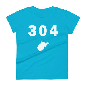 304 Area Code Women's Fashion Fit T Shirt