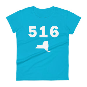 516 Area Code Women's Fashion Fit T Shirt