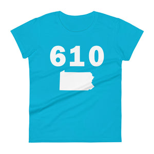 610 Area Code Women's Fashion Fit T Shirt