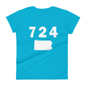 724 Area Code Women's Fashion Fit T Shirt