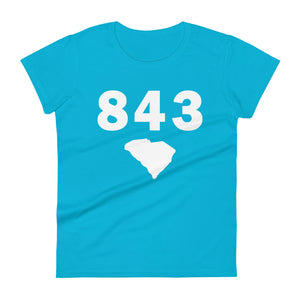 843 Area Code Women's Fashion Fit T Shirt