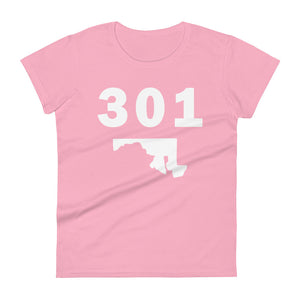 301 Area Code Women's Fashion Fit T Shirt