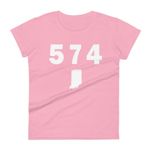 574 Area Code Women's Fashion Fit T Shirt