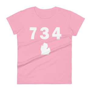 734 Area Code Women's Fashion Fit T Shirt