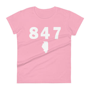 847 Area Code Women's Fashion Fit T Shirt