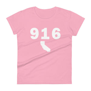 916 Area Code Women's Fashion Fit T Shirt