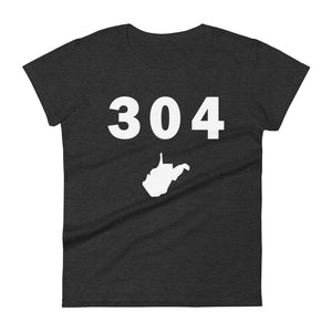 304 Area Code Women's Fashion Fit T Shirt