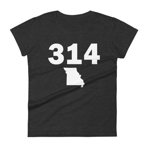 314 Area Code Women's Fashion Fit T Shirt