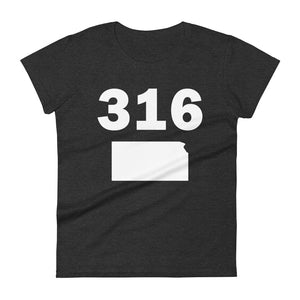 316 Area Code Women's Fashion Fit T Shirt