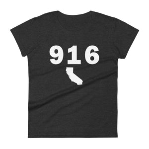 916 Area Code Women's Fashion Fit T Shirt