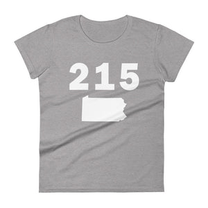 215 Area Code Women's Fashion Fit T Shirt