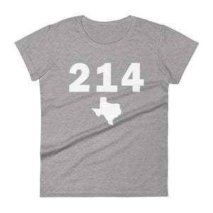 214 Area Code Women's Fashion Fit T Shirt
