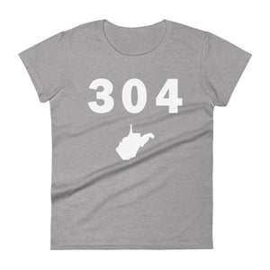 304 Area Code Women's Fashion Fit T Shirt