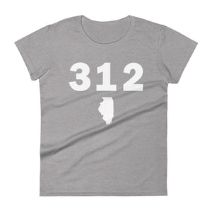 312 Area Code Women's Fashion Fit T Shirt