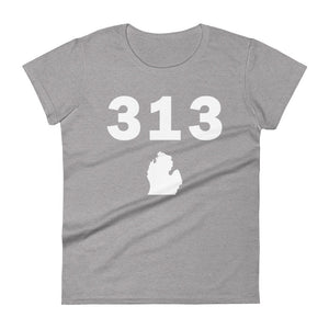 313 Area Code Women's Fashion Fit T Shirt