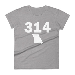 314 Area Code Women's Fashion Fit T Shirt