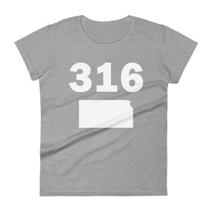 316 Area Code Women's Fashion Fit T Shirt