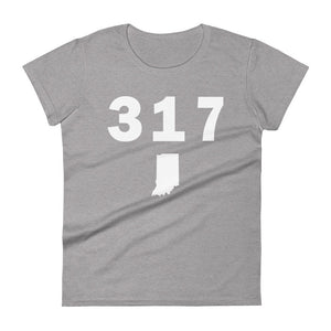 317 Area Code Women's Fashion Fit T Shirt