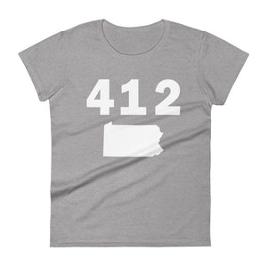 412 Area Code Women's Fashion Fit T Shirt