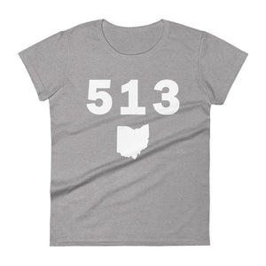 513 Area Code Women's Fashion Fit T Shirt