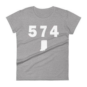 574 Area Code Women's Fashion Fit T Shirt